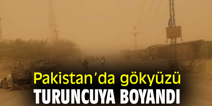 Pakistan’da gökyüzü turuncuya boyandı
