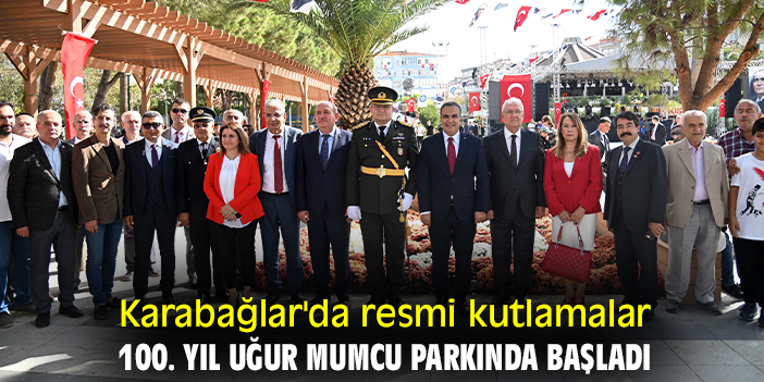 Karabağlar'da resmi kutlamalar 100. Yıl Uğur Mumcu Parkında başladı