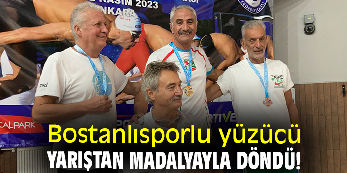 Bostanlısporlu yüzücü yarıştan madalyayla döndü!