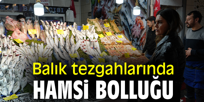 Balık tezgahlarında hamsi bolluğu