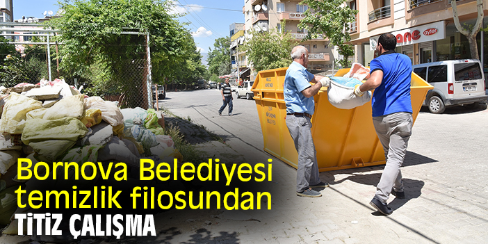 Bornova Belediyesi temizlik filosundan titiz çalışma