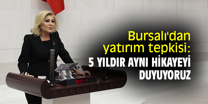 Bursalı'dan yatırım tepkisi: 5 yıldır aynı hikayeyi duyuyoruz