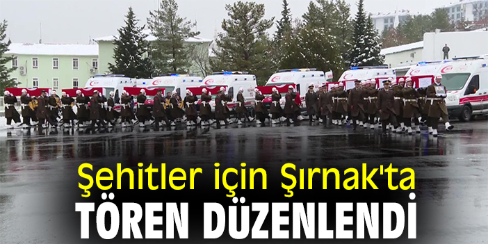 Şehitler için Şırnak'ta tören düzenlendi