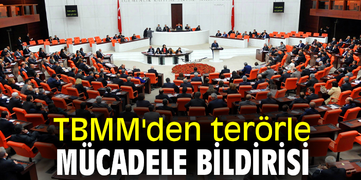 TBMM'den terörle mücadele bildirisi