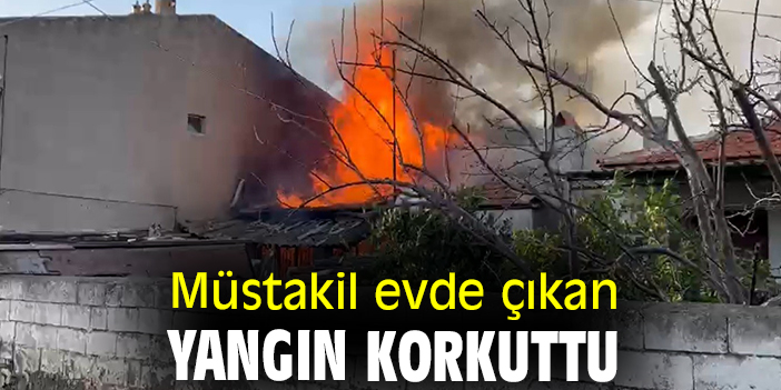 Müstakil evde çıkan yangın korkuttu