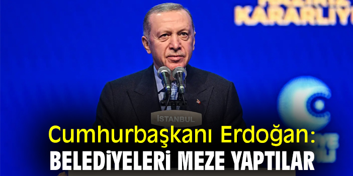 Cumhurbaşkanı Erdoğan: Belediyeleri meze yaptılar