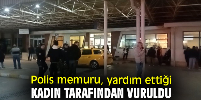 Polis memuru, yardım ettiği kadın tarafından vuruldu