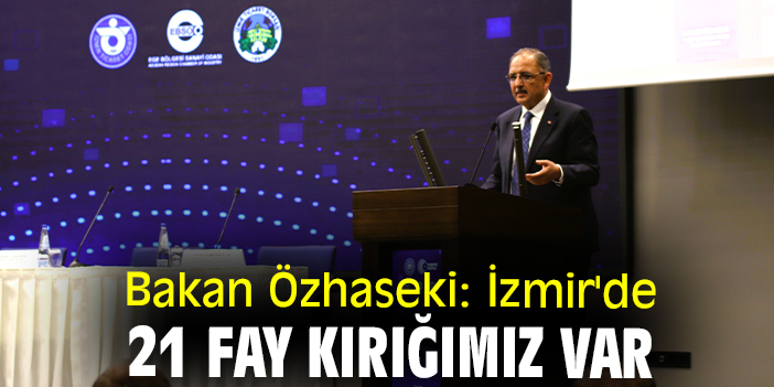 Bakan Özhaseki: İzmir'de 21 fay kırığımız var