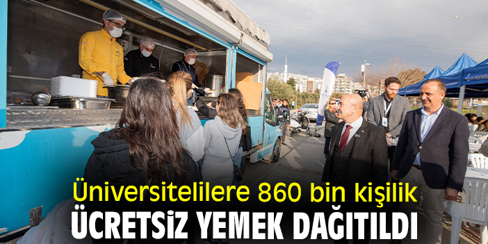 Üniversitelilere 860 bin kişilik ücretsiz yemek dağıtıldı