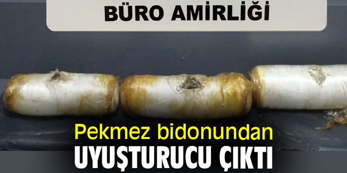 Pekmez bidonundan uyuşturucu çıktı