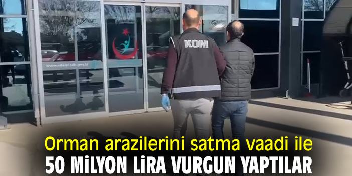 Orman arazilerini satma vaadi ile 50 milyon lira vurgun yaptılar