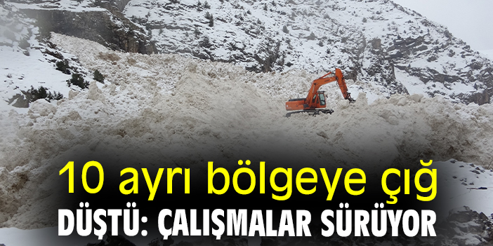 10 ayrı bölgeye çığ düştü: Çalışmalar sürüyor