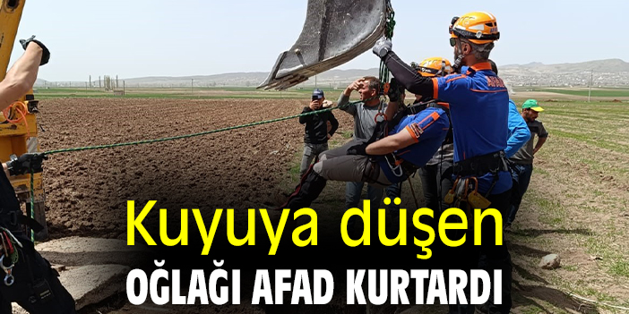 Kuyuya düşen oğlağı AFAD kurtardı