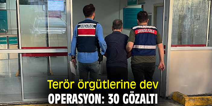Terör örgütlerine dev operasyon: 30 gözaltı