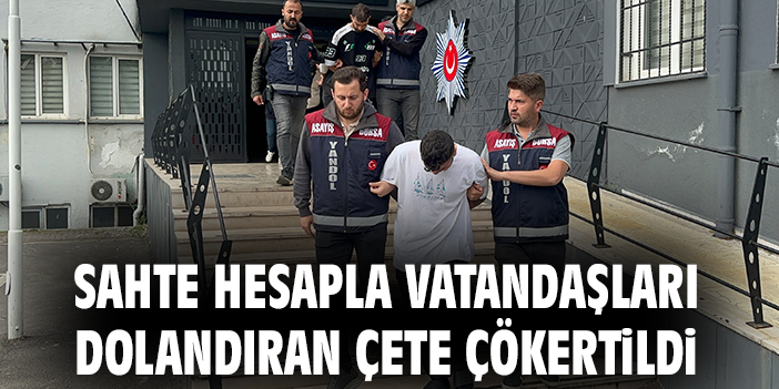 Sahte hesapla vatandaşları dolandıran çete çökertildi