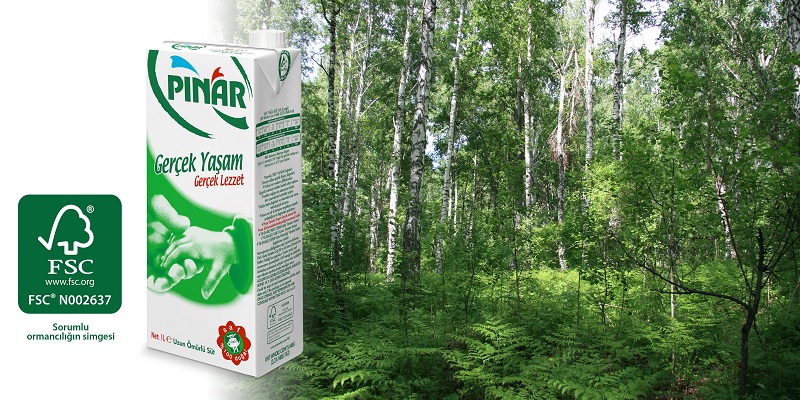 Pınar Süt, ormanları koruyan paketlerde