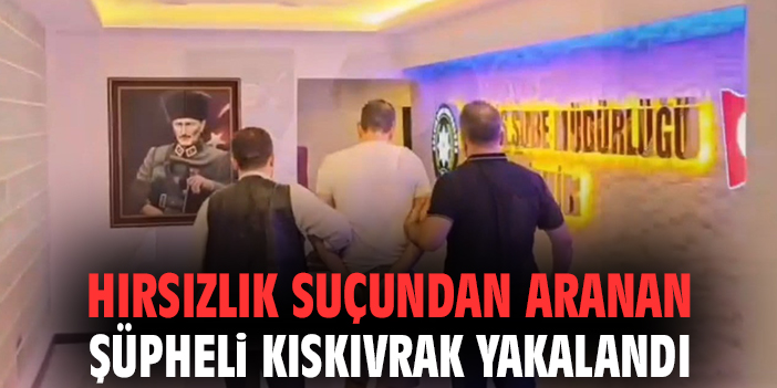 Hırsızlık suçundan aranan şüpheli kıskıvrak yakalandı