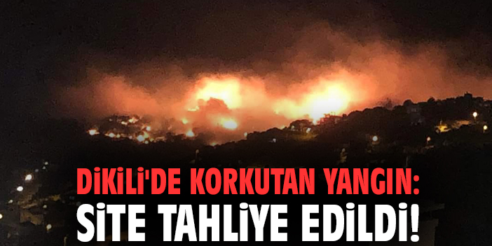Dikili'de korkutan yangın: Site tahliye edildi!
