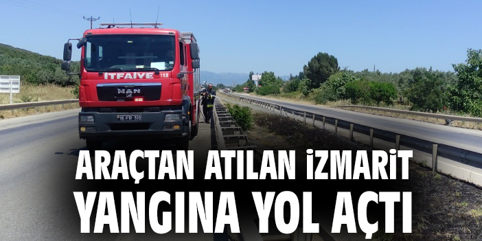 Araçtan atılan izmarit yangına yol açtı