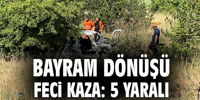 Bayram dönüşü feci kaza: 5 yaralı