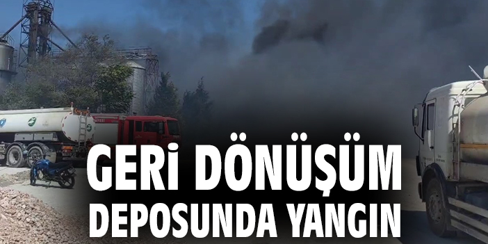 Geri dönüşüm deposunda yangın