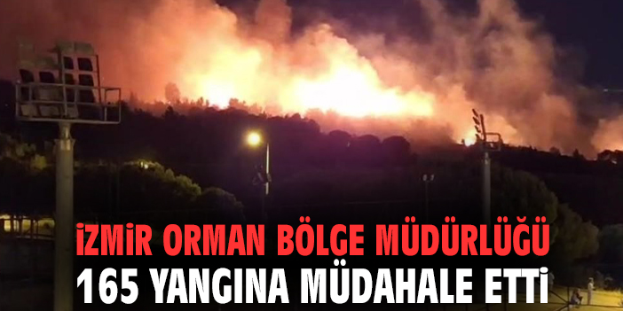 İzmir Orman Bölge Müdürlüğü 165 yangına müdahale etti