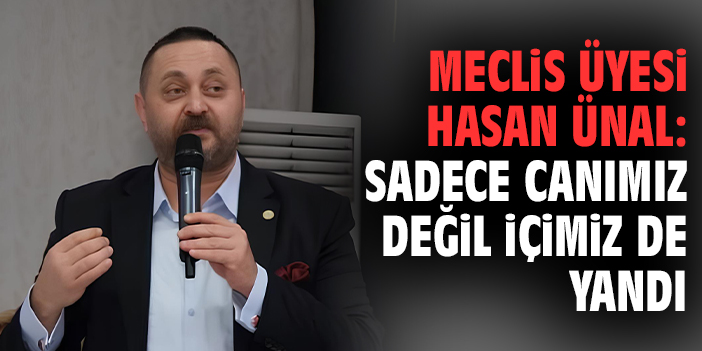 Meclis üyesi Hasan Ünal: Sadece canımız değil içimiz de yandı