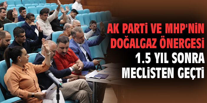 AK Parti ve MHP'nin doğalgaz önergesi 1.5 yıl sonra meclisten geçti