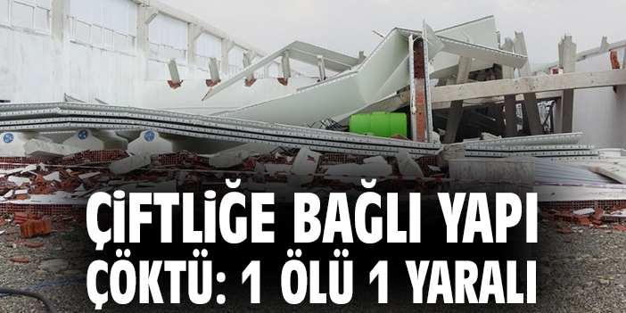 Çiftliğe bağlı yapı çöktü: 1 ölü 1 yaralı