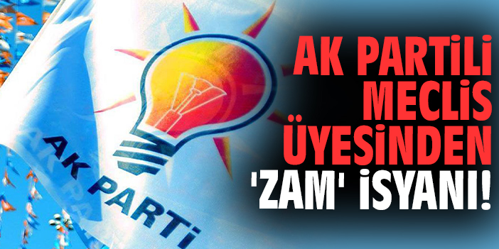 AK Partili Meclis Üyesinden 'zam' isyanı!