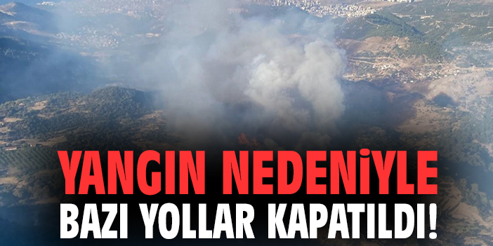 Yangın nedeniyle bazı yollar kapatıldı!