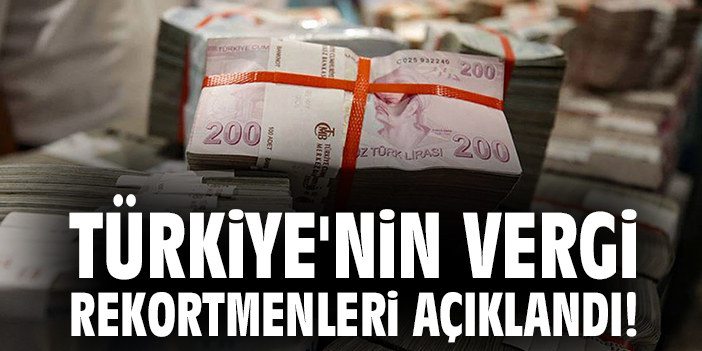 Türkiye'nin vergi rekortmenleri açıklandı!