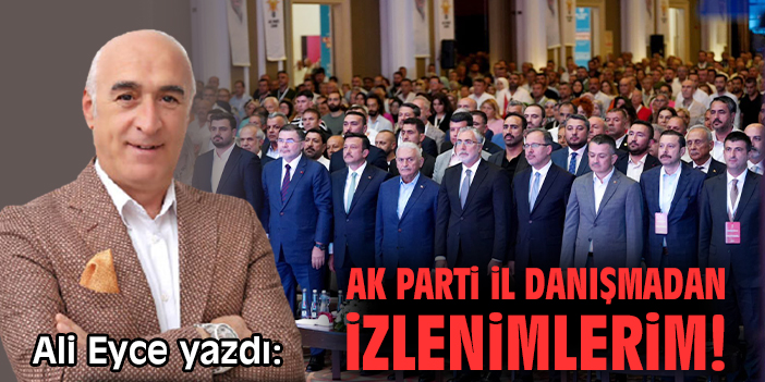 Ak Parti il danışmadan izlenimlerim!