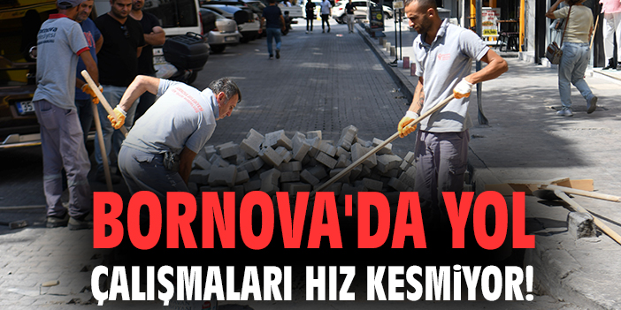 Bornova'da yol çalışmaları hız kesmiyor!