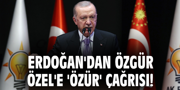Erdoğan'dan Özgür Özel'e 'özür' çağrısı!