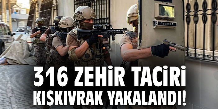 316 zehir taciri kıskıvrak yakalandı!