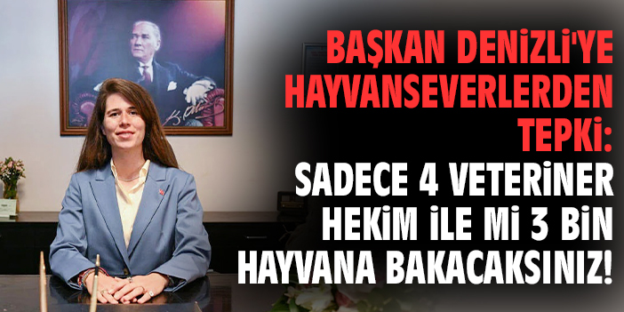 Başkan Denizli'ye hayvanseverlerden tepki: Sadece 4 veteriner hekim ile mi 3 bin hayvana bakacaksınız!