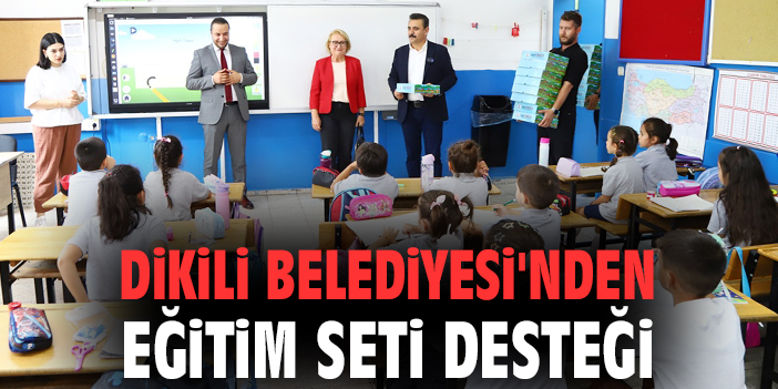 Dikili Belediyesi'nden eğitim seti desteği