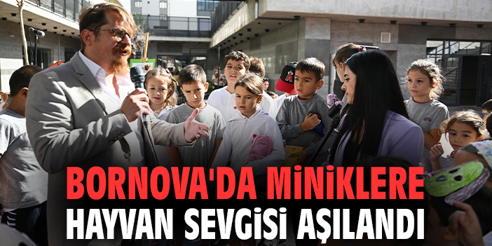 Bornova'da miniklere hayvan sevgisi aşılandı