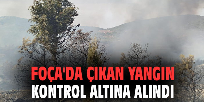 Foça'da çıkan yangın kontrol altına alındı