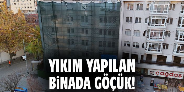 Yıkım yapılan binada göçük!