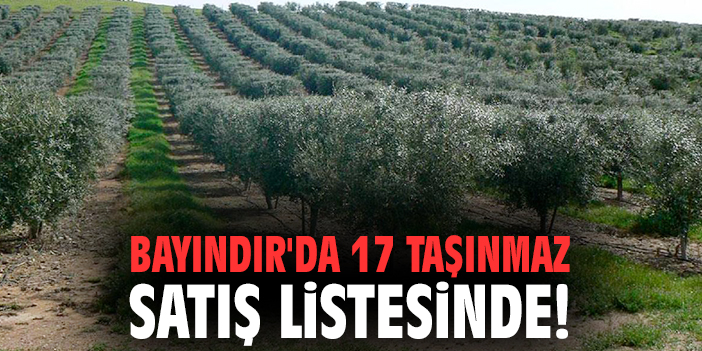 Bayındır'da 17 taşınmaz satış listesinde!