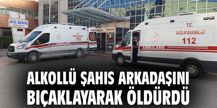 Alkollü şahıs arkadaşını bıçaklayarak öldürdü