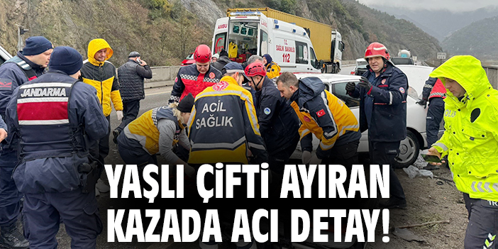 Yaşlı çifti ayıran kazada acı detay!