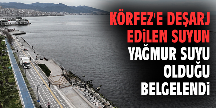 Körfez'e deşarj edilen suyun yağmur suyu olduğu belgelendi