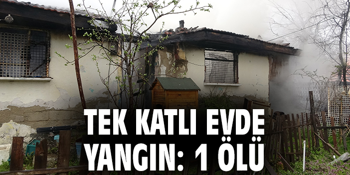 Tek katlı evde yangın: 1 ölü