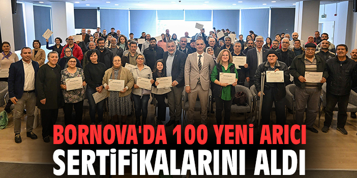 Bornova'da 100 yeni arıcı sertifikalarını aldı