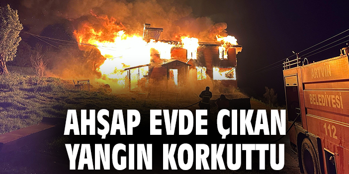 Ahşap evde çıkan yangın korkuttu
