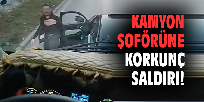 Kamyon şoförüne korkunç saldırı!