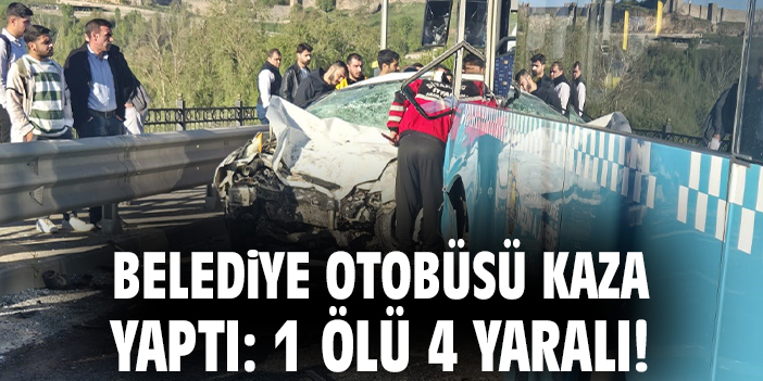 Belediye otobüsü kaza yaptı: 1 ölü 4 yaralı!